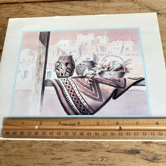 T. Coleman Southwest Pottery Pueblo Lithograph Print 1990 Scafa-Tornabene - Picture 11 of 12